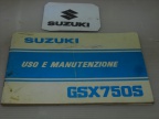 MANUALE USO MANUTENZIONE SUZUKI GSX750S