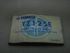 MANUALE USO MANUTENZIONE YAMAHA YX125E